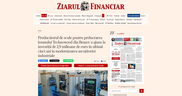Technowood a ajuns la investiții de 2,9 milioane de euro în ultimii cinci ani